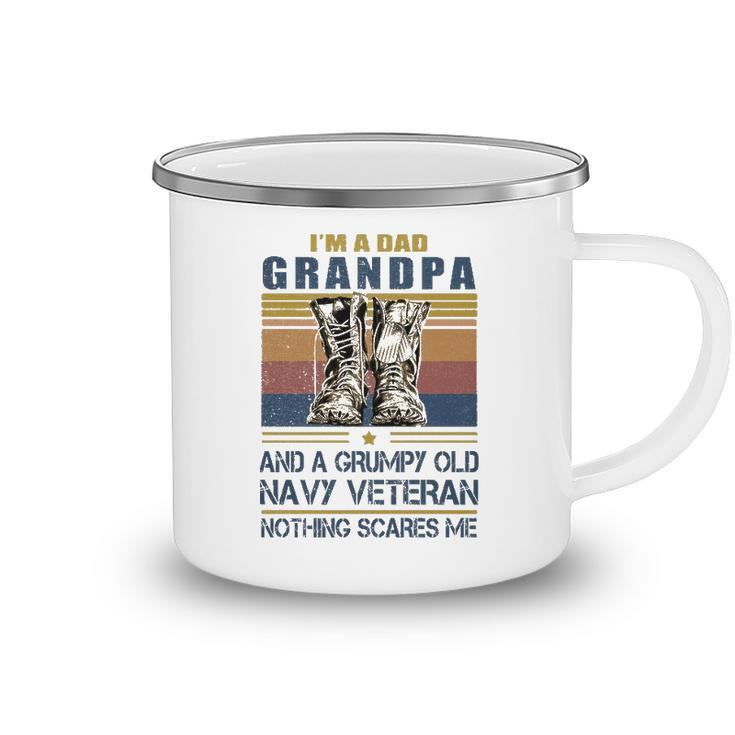 Dad Grandpa Navy Veteran Camping Mug