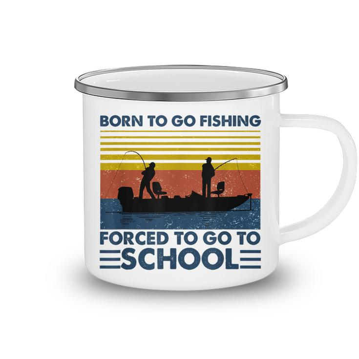 Funny Fishing Bass Fish Fisherman Kids Born To Go Fishing  Camping Mug