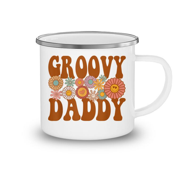 Retro Groovy Daddy Matching Family 1St Birthday Party Camping Mug
