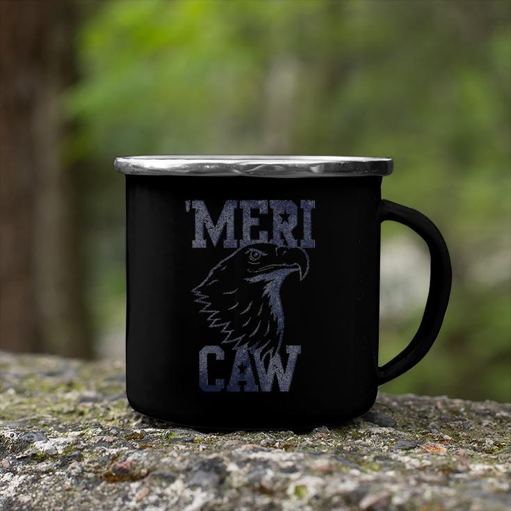 Meri Caw Eagle Head Graphic 4Th Of July Camping Mug