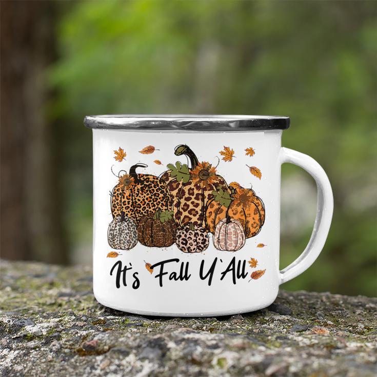 Funny Its Fall Yall Pumpkin For Women Funny Halloween Camping Mug