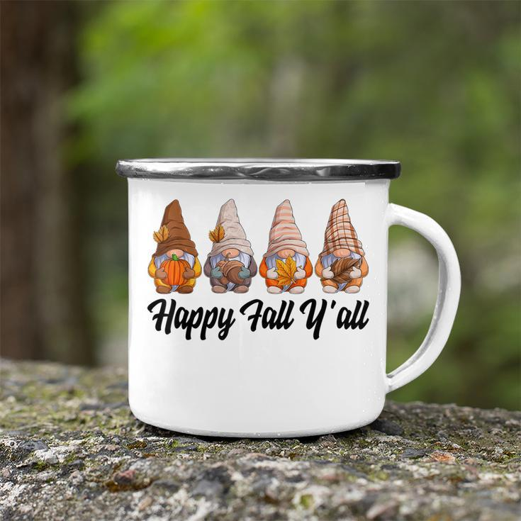 Happy Fall Yall Gnome Pumpkin Funny Autumn Gnomes Camping Mug