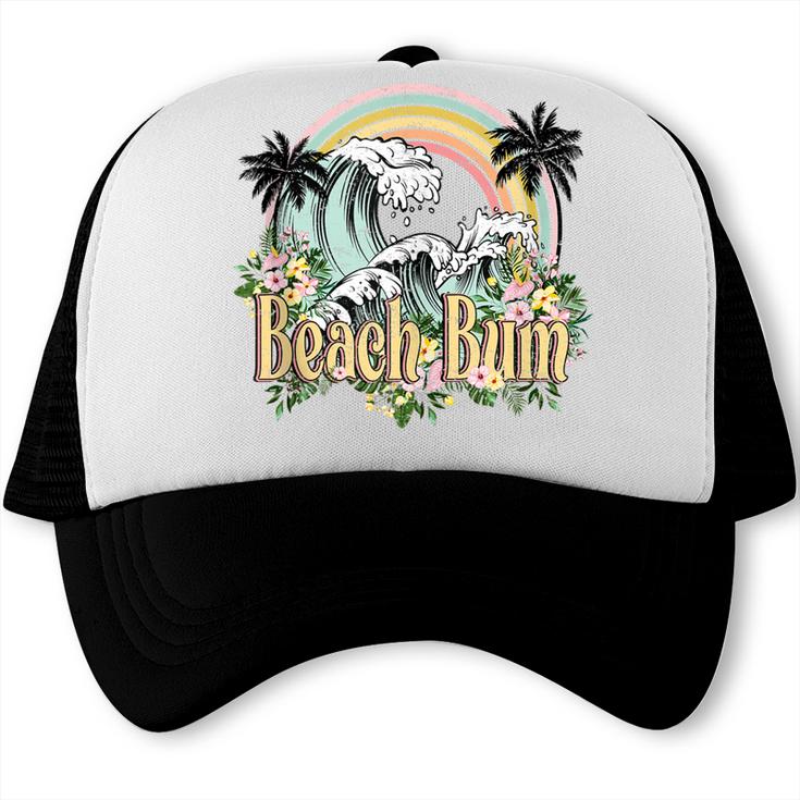 Vintage Retro Beach Bum Tropical Summer Vacation Gifts  Trucker Cap