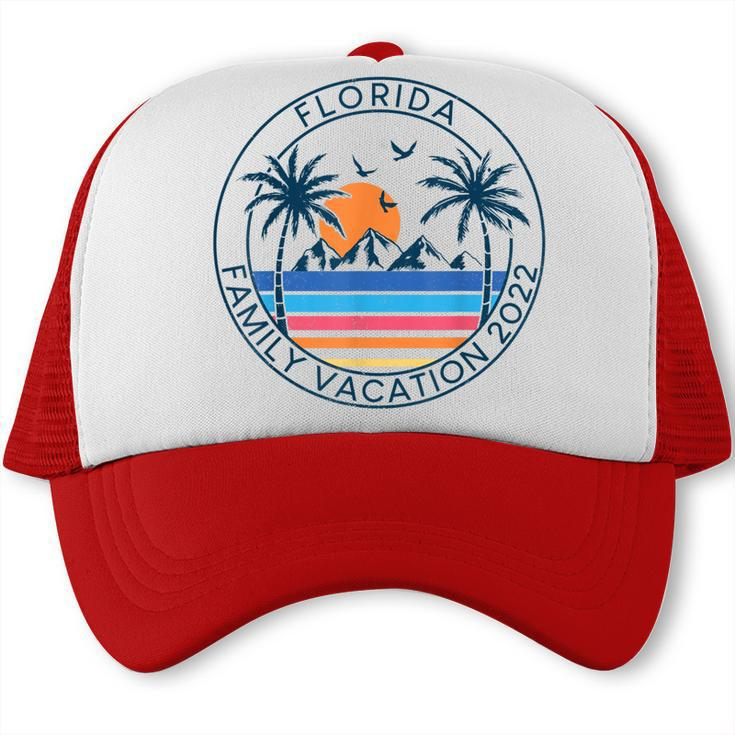 Florida Family Vacation 2022 Beach Palm Tree Summer Tropical  Trucker Cap