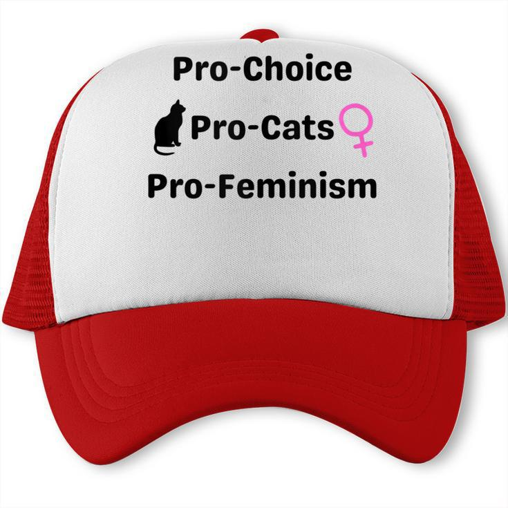 Pro Choice Feminism And Cats Cute Roe V Wade 1973  Trucker Cap