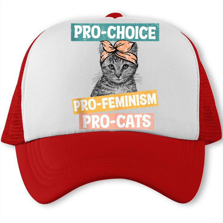 Pro Choice Pro Feminism Pro Cats Feminism Feminist  Trucker Cap