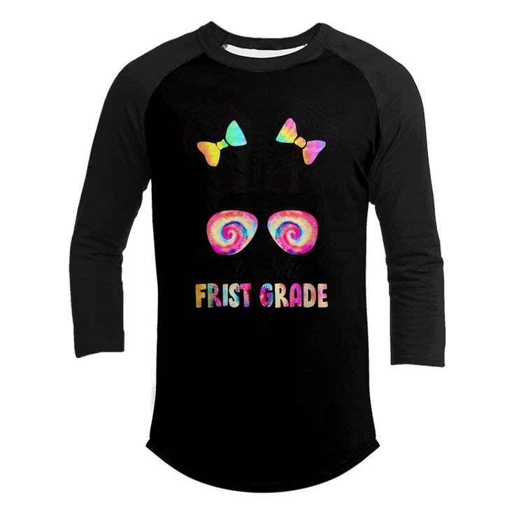 Little Miss First Grade Girls Back To School  1St Grade  Youth Raglan Shirt