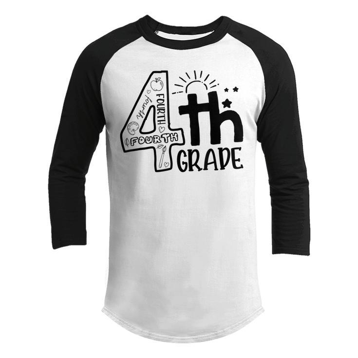 Hello 4Th Grade Teacher Boys And Team Fourth Grade Girls  V2 Youth Raglan Shirt