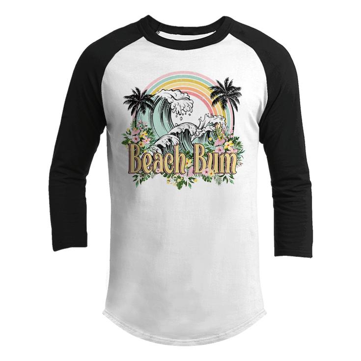 Vintage Retro Beach Bum Tropical Summer Vacation Gifts  Youth Raglan Shirt