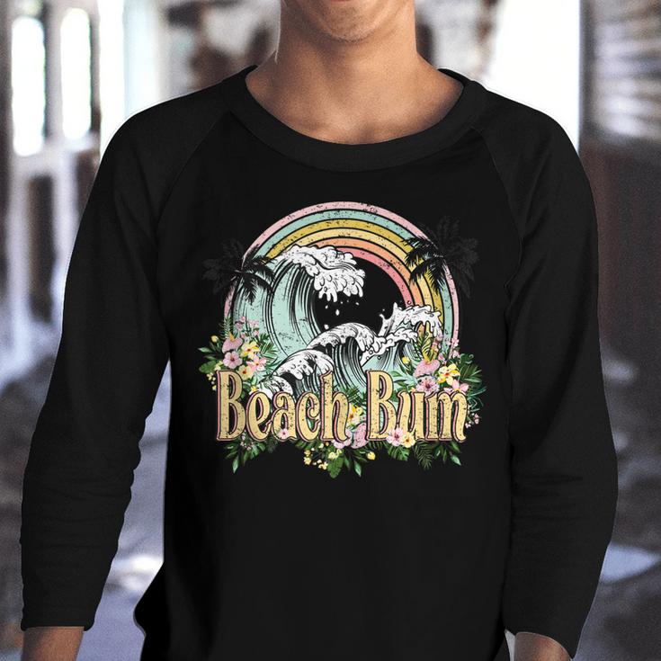 Vintage Retro Beach Bum Tropical Summer Vacation Gifts  Youth Raglan Shirt