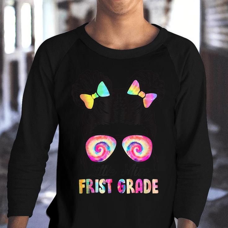 Little Miss First Grade Girls Back To School  1St Grade  Youth Raglan Shirt