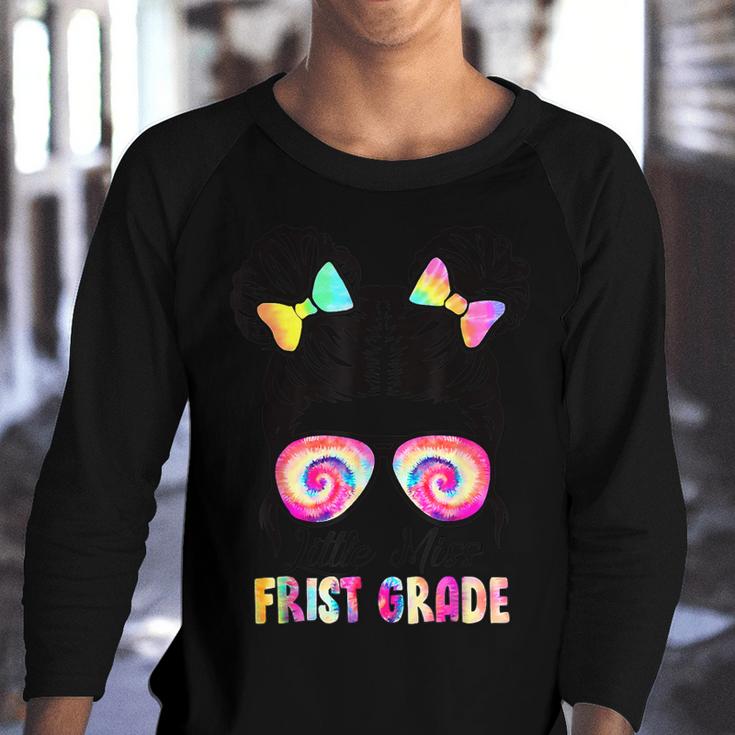 Little Miss First Grade Girls Back To School  1St Grade  V2 Youth Raglan Shirt