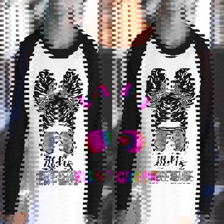Cute Little Miss 1St Grade Back To School Outfits For Girls Youth Raglan Shirt