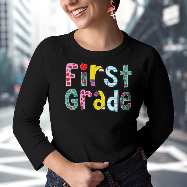 First Grade Girls Boys Teacher Team 1St Grade Squad Boy Girl  Youth Raglan Shirt