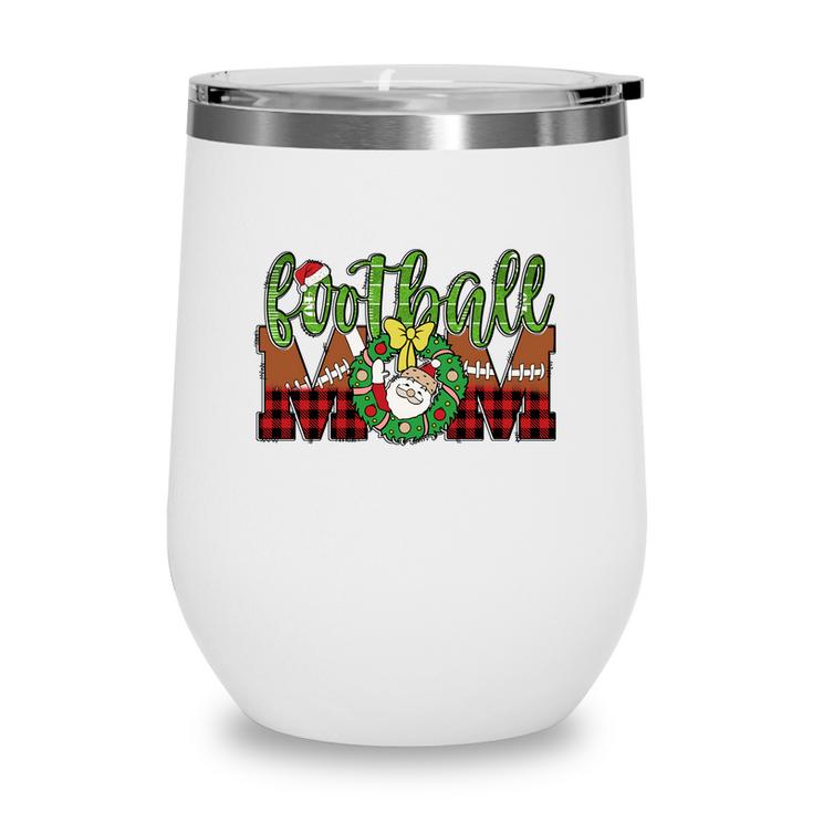 Christmas Football Mom Wine Tumbler