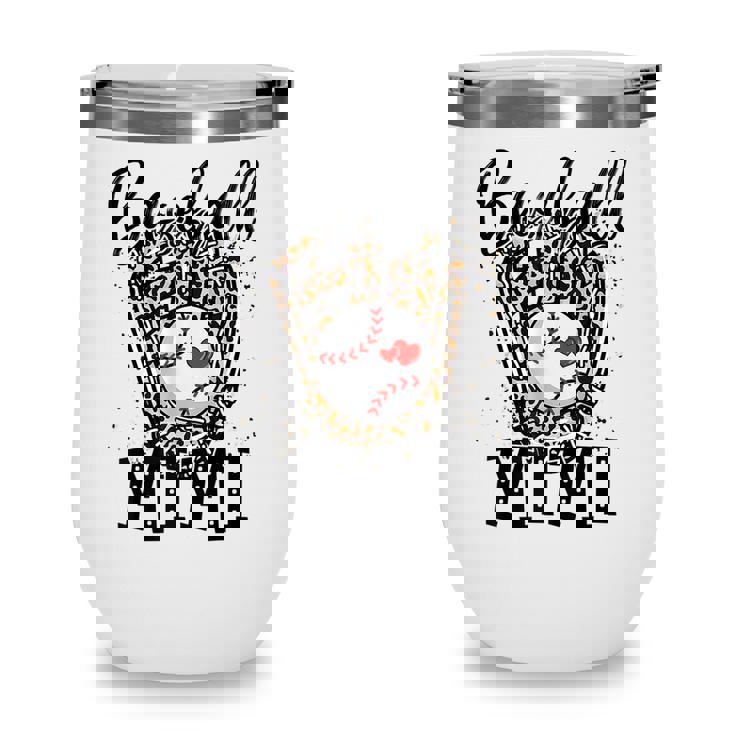 Baseball Mimi Leopard Game Day Baseball Lover Mothers Day Wine Tumbler