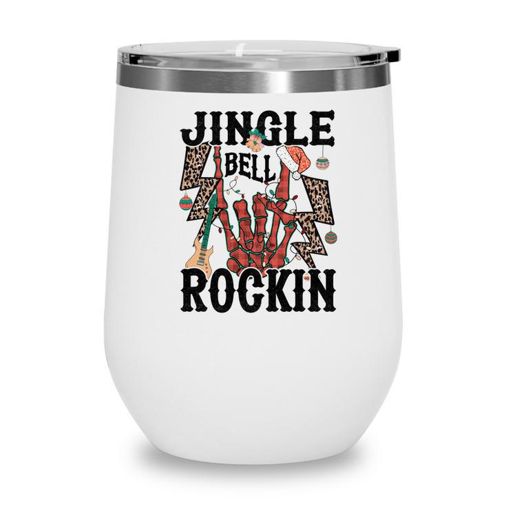 Christmas Skeleton Jingle Bell Rockin Wine Tumbler