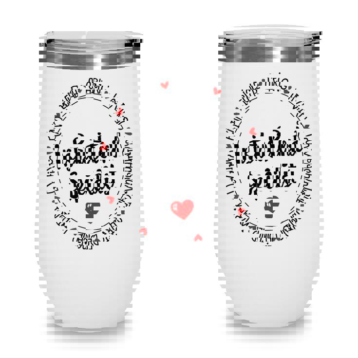 Cute Coach Crew Group Team Matching Instructional Specialist Wine Tumbler
