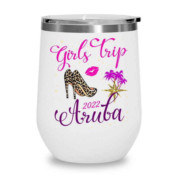 Girls Trip Aruba 2022 Sunglasses Summer Matching Group   V3 Wine Tumbler