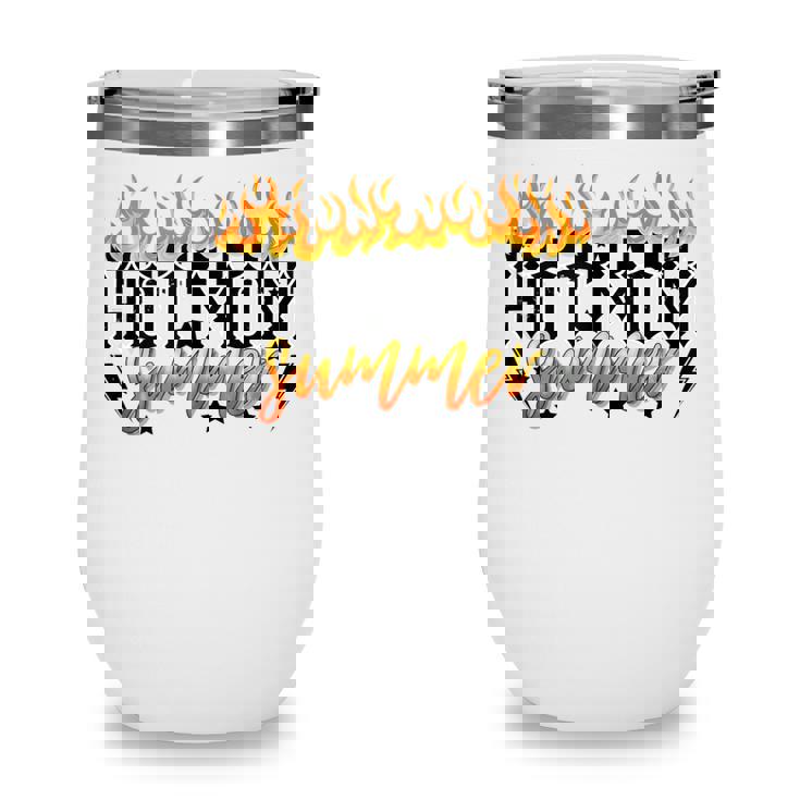 Hot Mom Summer Funny Mom Life Beach Summer Vacation  Wine Tumbler