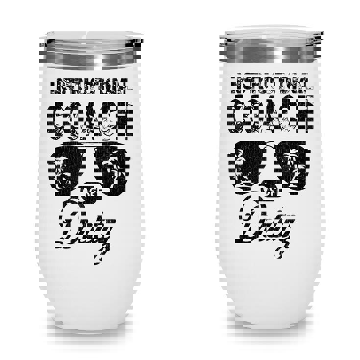 Instructional Coach Off Duty Sunglasses Summer Vacation Cool Wine Tumbler