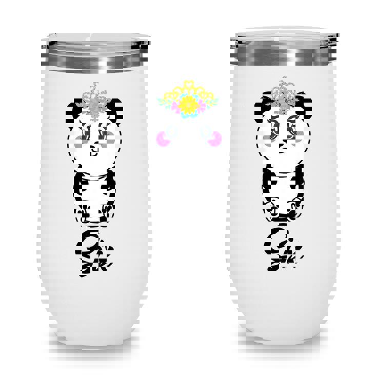 Kids 6 Year Old Gifts Cute Panda Birthday Girl 6Th Birthday Funny Wine Tumbler