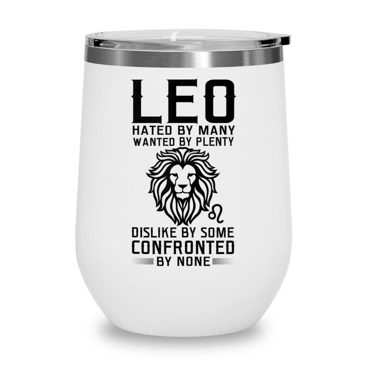 Lion Graphic Art July August Birthday Gifts Leo Zodiac Sign  Wine Tumbler