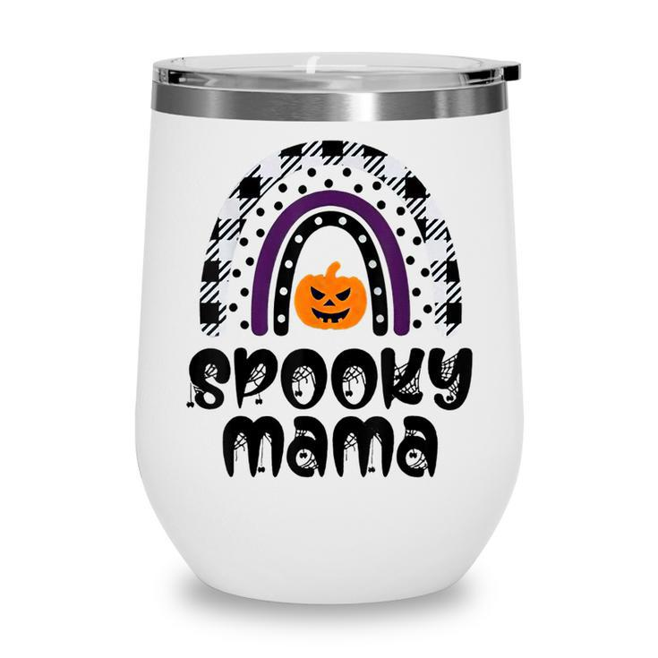 One Spooky Mama Funny Family Halloween Costume Matching Gift  Wine Tumbler
