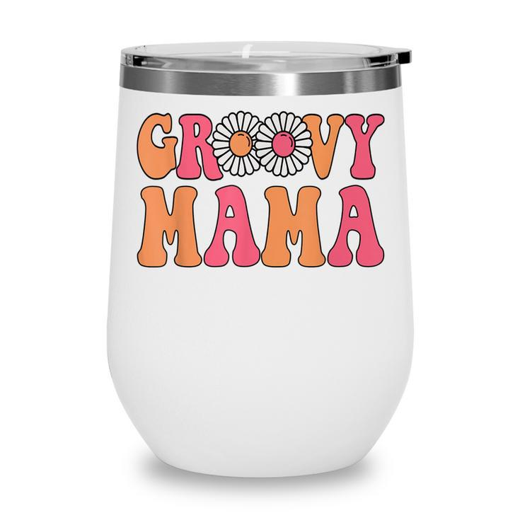 Retro Groovy Mama Matching Family 1St Birthday Party  V2 Wine Tumbler