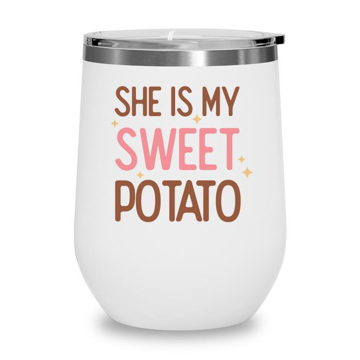 Retro Thanksgiving She Is My Sweet Potato Wine Tumbler