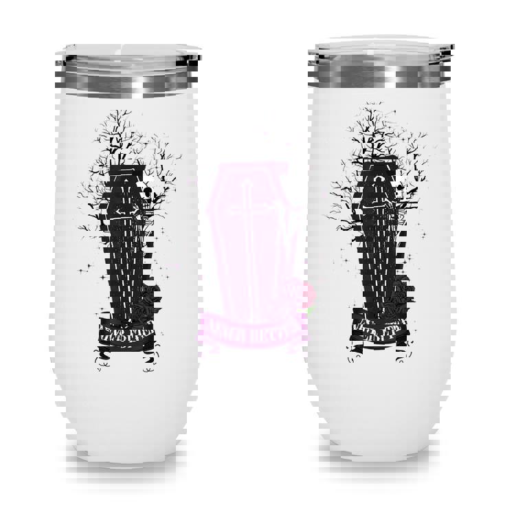 Skeleton Coffin Funny Halloween Costume Men Women Wine Tumbler