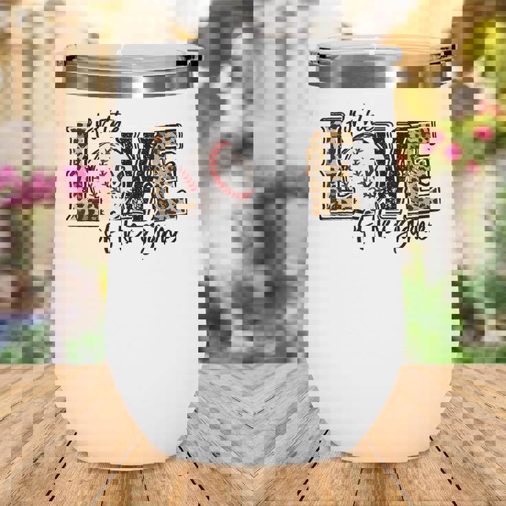 Baseball Mom Leopard For The Love Of The Game Baseball Wine Tumbler