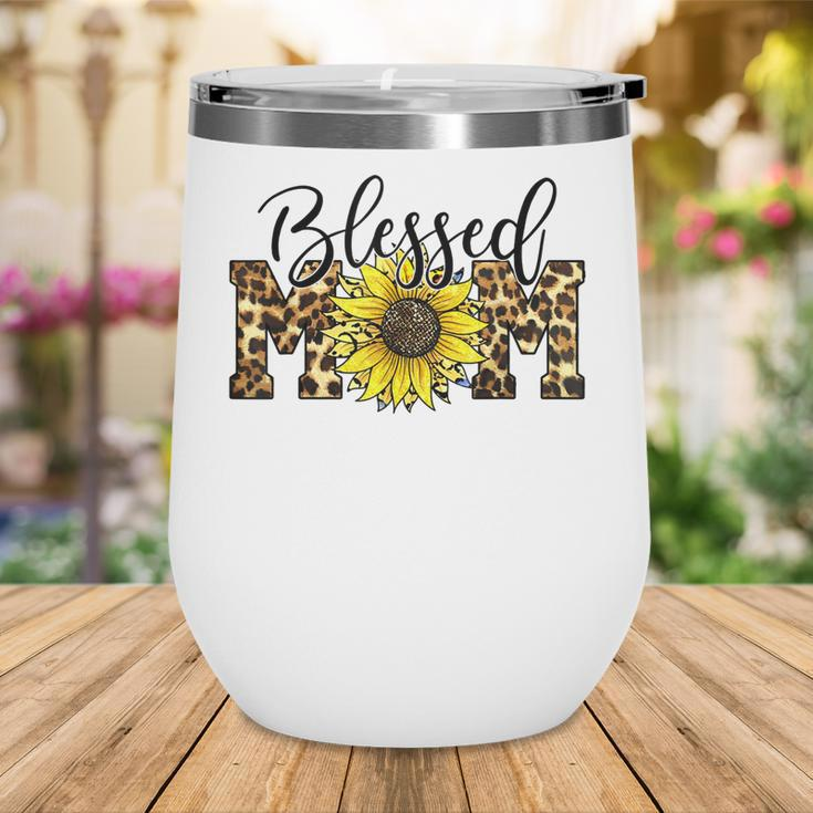 Blessed Mom Leopard Blessed Mom Sunflower  V2 Wine Tumbler