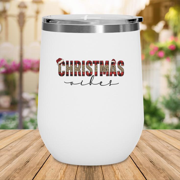 Christmas Vibes Buffalo Plaid Wine Tumbler