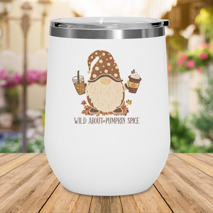 Fall Gnomes Wild About Pumpkin Spice Wine Tumbler