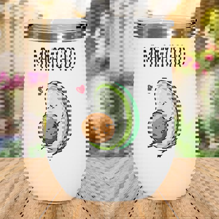 Mamacado Avocado Pregnant Mom Pregnancy Avo Wine Tumbler