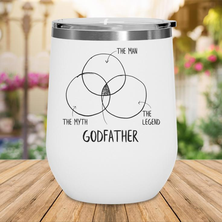 Mens Funny Gift For Fathers Day - Mix Of Legend Godfather  Wine Tumbler