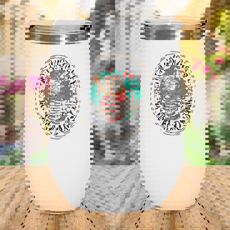 Retro Christmas Skeleton Hot Chocolate To Warn Your Soul Wine Tumbler