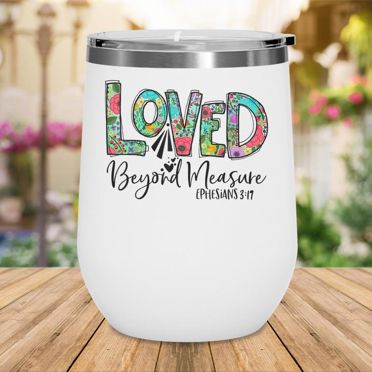 Womens Christian Blessed Beyond Measure Loved Beyond  Wine Tumbler