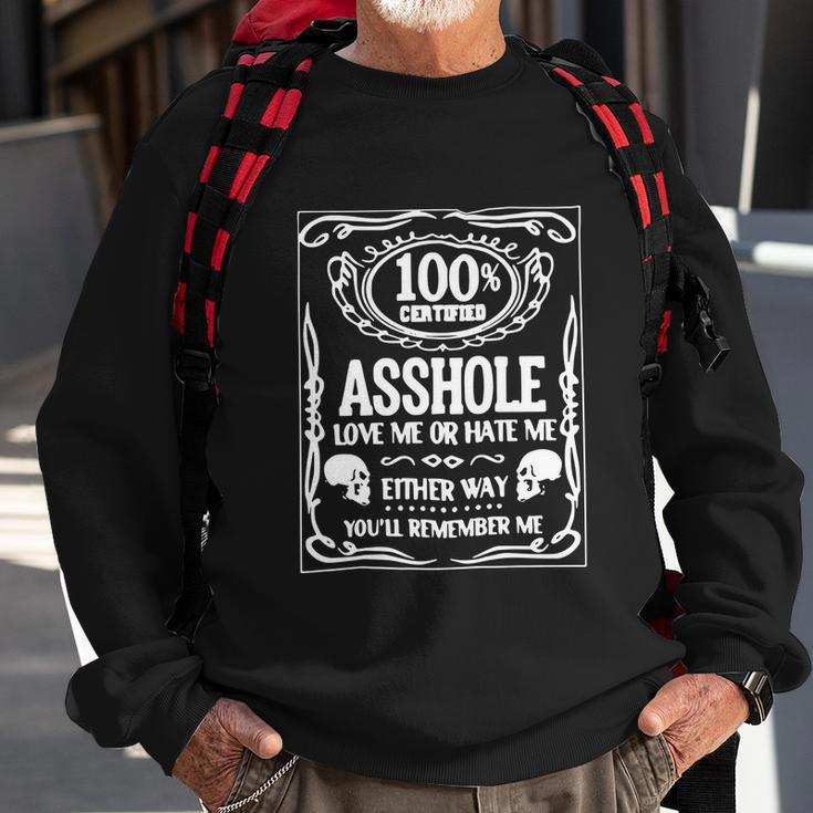 100 Certified Ahole Funny Adult Tshirt Sweatshirt Gifts for Old Men