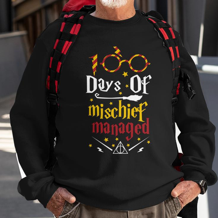 100 Days Of Mischief Managed 100Th Day Of School Sweatshirt Gifts for Old Men