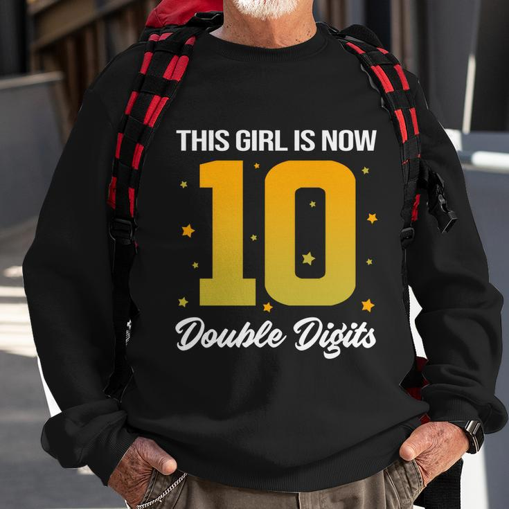 10Th Birthday Glow Party This Girl Is Now 10 Double Digits Gift Sweatshirt Gifts for Old Men