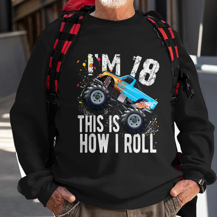 18 Year Old Gift Cool 18Th Birthday Boy Gift For Monster Truck Car Lovers Sweatshirt Gifts for Old Men