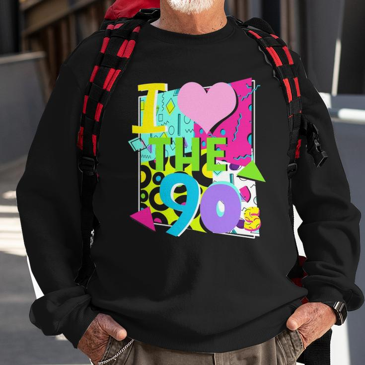 1990&8217S 90S Halloween Party Theme I Love Heart The Nineties Sweatshirt Gifts for Old Men