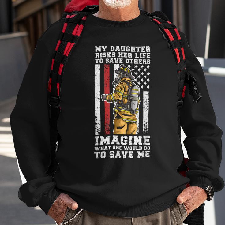 Firefighter Proud Dad Of A Firewoman Father Firefighter Dad V2 Sweatshirt