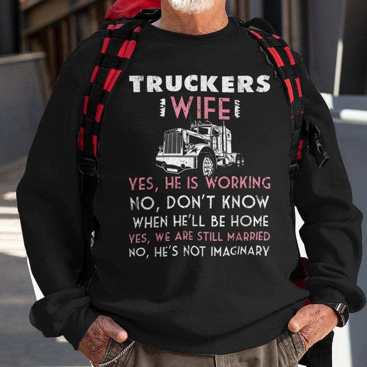 Trucker Trucker Wife Shirt Not Imaginary Truckers Wife T Shirts Sweatshirt