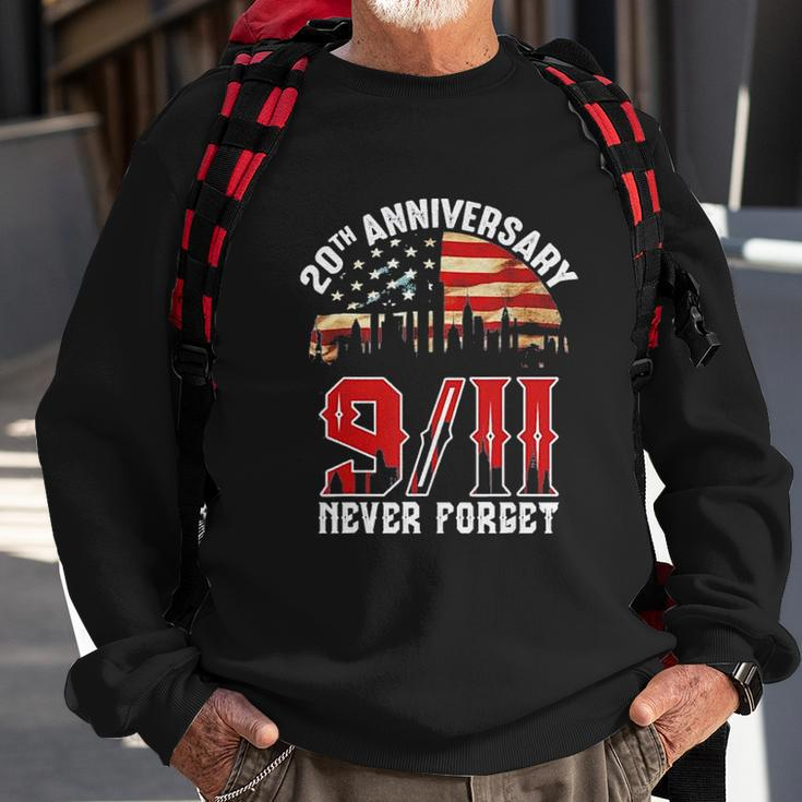 20Th Anniversary 9 11 Never Forget America Patriot Day Sweatshirt Gifts for Old Men