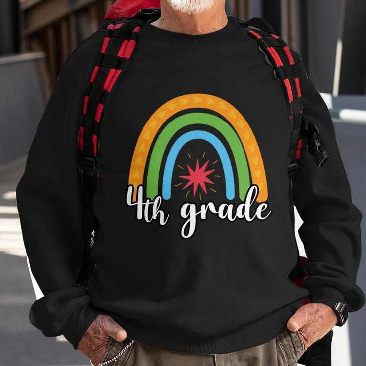 4Th Grade Rainbow Lover Back To School First Day Of School Sweatshirt Gifts for Old Men