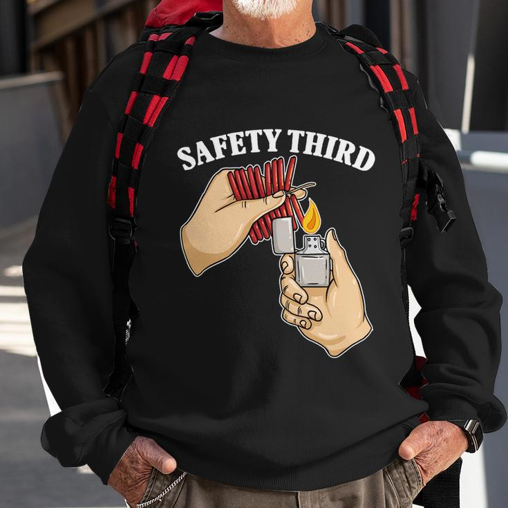 4Th Of July Firecracker Safety Third Funny Fireworks Gift Sweatshirt Gifts for Old Men