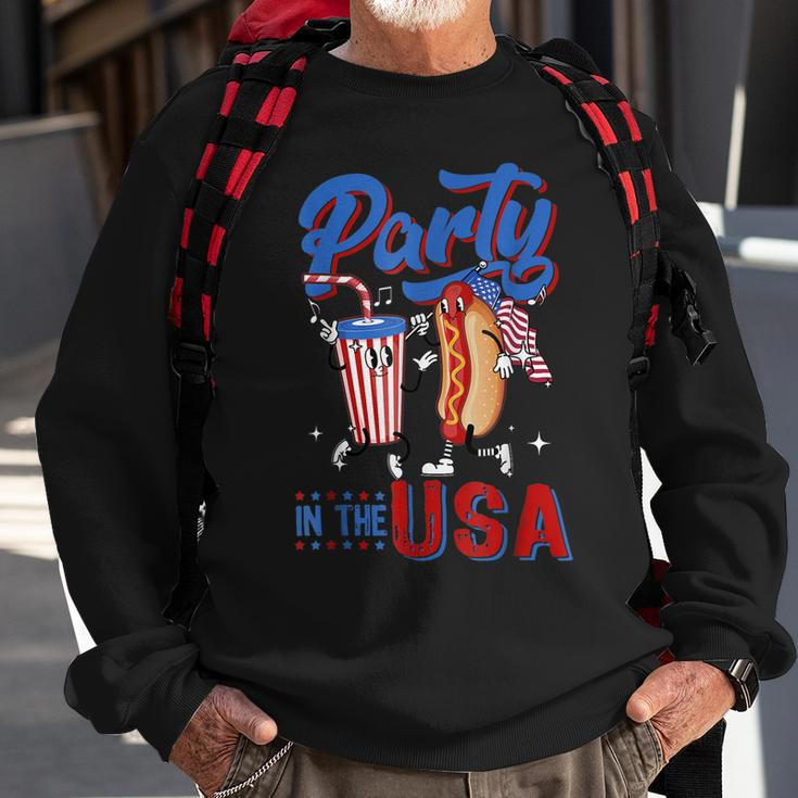 4Th Of July Food Party In The Usa Funny Hot Dog Lover Sweatshirt Gifts for Old Men